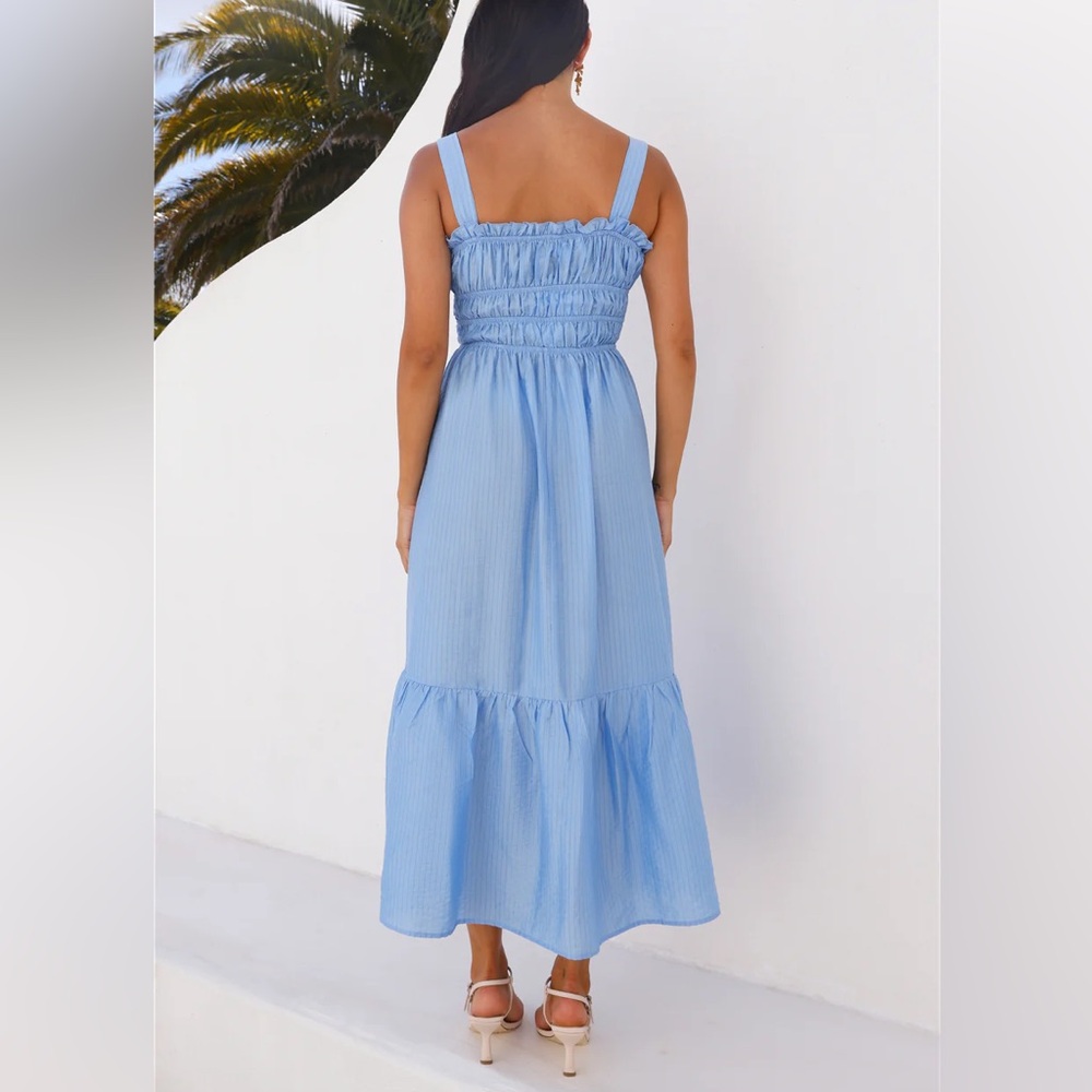 Serena Tie Front Maxi Dress - Picture 2 of 4